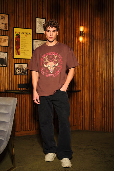 Hail Santa Oversized T-Shirt - BonkersCorner | Model is 180cm/5’9” wearing size S