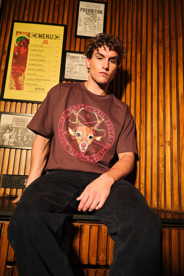 Hail Santa Oversized T-Shirt - BonkersCorner | Model is 180cm/5’9” wearing size S