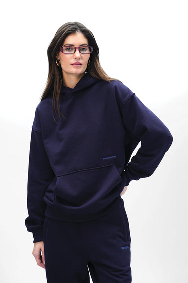 Navy Blue Wear A Hug Oversized Hoodie - BonkersCorner