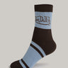Pair of Von Dutch Rodeo Block Socks with bold red and black design, featuring the iconic Von Dutch logo and pattern.