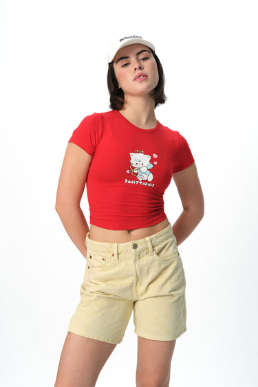Sagittarius Soar Long Length Baby Tee - BonkersCorner