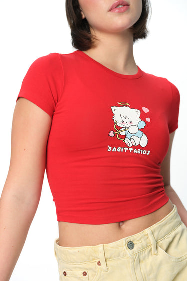 Sagittarius Soar Long Length Baby Tee - BonkersCorner