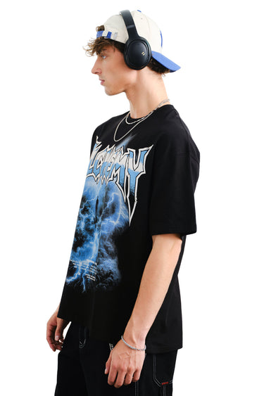 Bonkerscorner UAE Alchemy State oversized T-shirt with graphic print, casual fit, and relaxed style, shown in a front view.