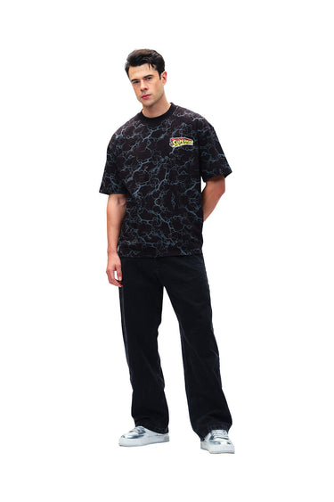 Action Out Of Comics Black Oversized T-shirt - BonkersCorner