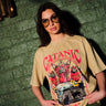Catanic Beige Oversized T-Shirt - BonkersCorner