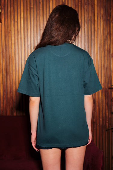 Talk To Your Cat Green Oversized T-Shirt - BonkersCorner