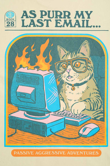 Purred Emails Oversized T-shirt - BonkersCorner