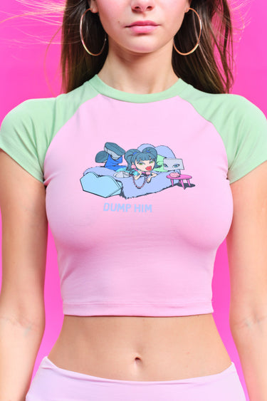 Dump Him Raglan Top - BonkersCorner