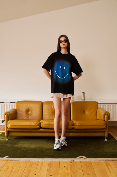 Smiley Originals Spray Paint Effect Oversized T-shirt - BonkersCorner