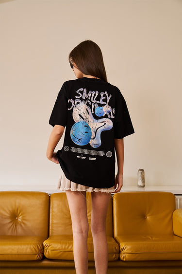 Smiley Originals Spray Paint Effect Oversized T-shirt - BonkersCorner