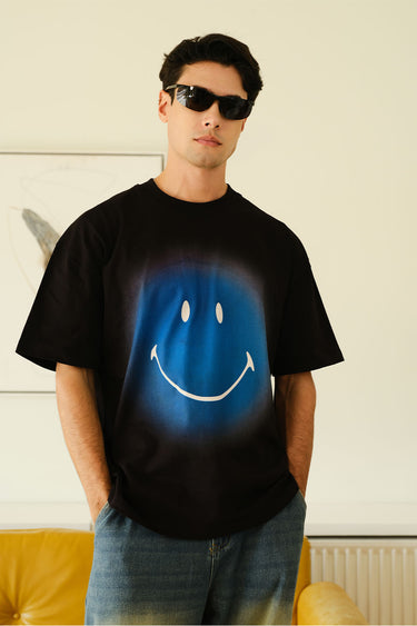 Smiley Originals Spray Paint Effect Oversized T-shirt - BonkersCorner
