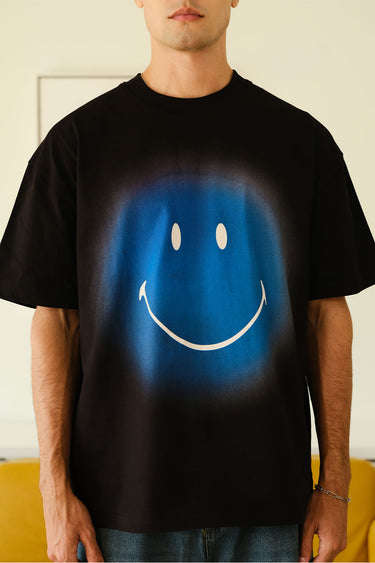 Smiley Originals Spray Paint Effect Oversized T-shirt - BonkersCorner