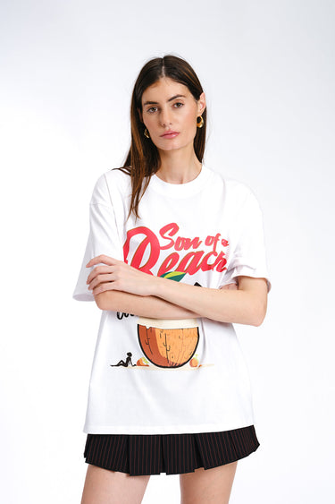 White Son Of A Beach Oversized T-shirt - BonkersCorner