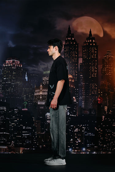 Batman Rage Embroidered Oversized T-shirt - BonkersCorner