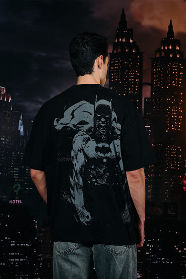 Batman Rage Embroidered Oversized T-shirt - BonkersCorner