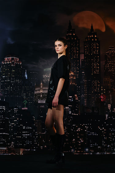 Batman Rage Embroidered Oversized T-shirt - BonkersCorner