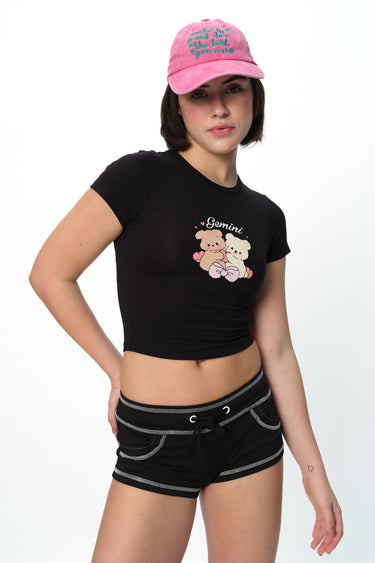 Gemini Glow Long Length Baby Tee - BonkersCorner