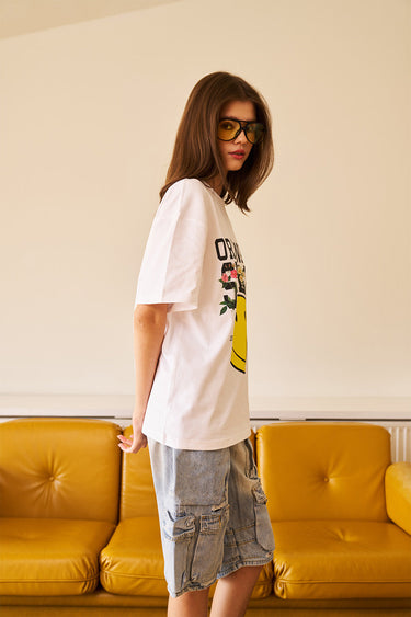 Smiley Originals Floral Oversized T-shirt - BonkersCorner