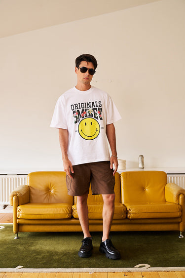Smiley Originals Floral Oversized T-shirt - BonkersCorner