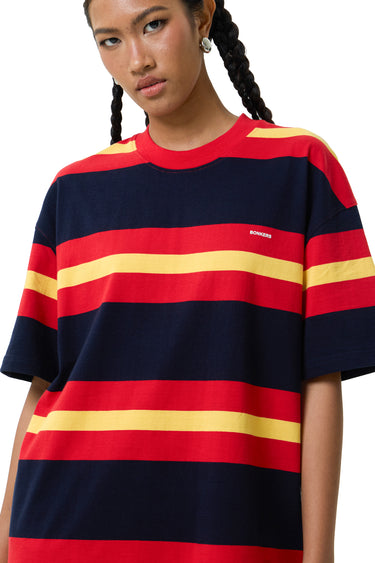 Crimson Coast Stripe Oversized T-shirt