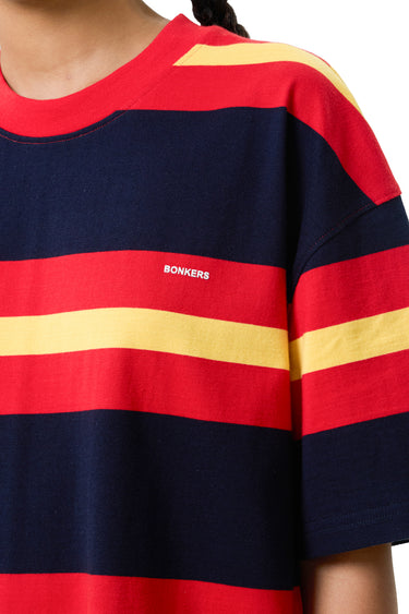 Crimson Coast Stripe Oversized T-shirt
