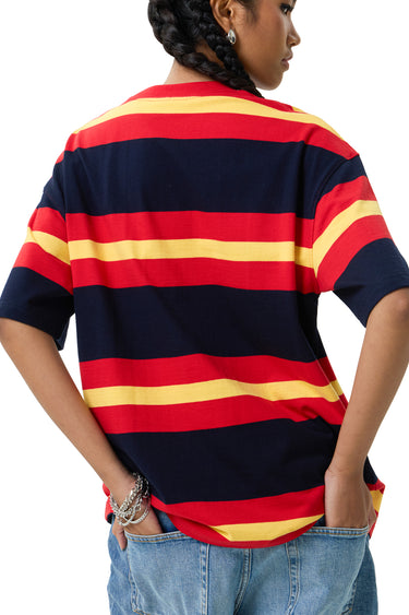 Crimson Coast Stripe Oversized T-shirt