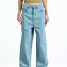 Light blue Ice Fade Relaxed Fit Jeans by Bonkerscorner UAE, showing distressed denim fabric and relaxed style.
