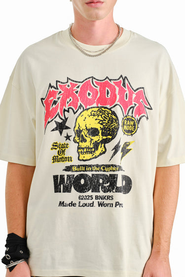 Made Loud oversized T-shirt by Bonkerscorner UAE, front view showing relaxed fit and bold graphic design on soft fabric.