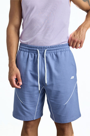 Blue Shift Motionline shorts by Bonkerscorner UAE, showing lightweight fabric and relaxed fit on a model.