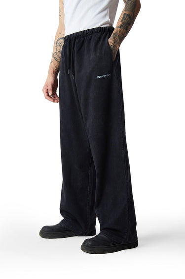 Black Faded Loose Fit Pants - BonkersCorner