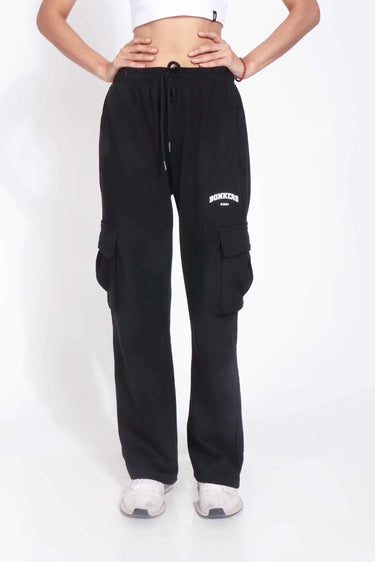 Black Utility Straight Fit Pant - BonkersCorner