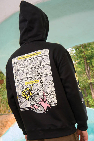 Black hoodie from Bonkers Corner with "Ahoy" design, featuring a comfortable fit and casual style.