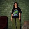 Bonkers Corner Anxiety Chase oversized T-shirt in XS, featuring bold graphic design and relaxed fit for casual wear.