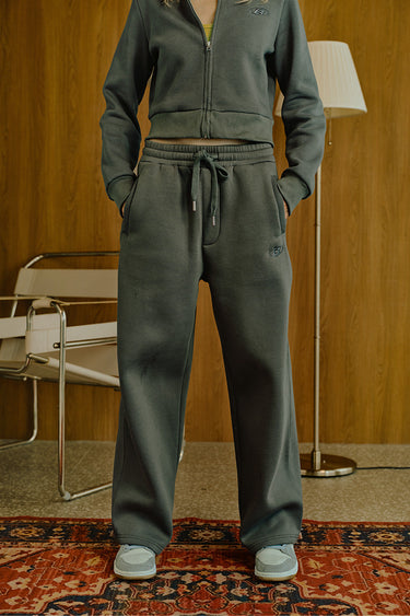 Ash olive Bonkers Corner On The Go Joggers shown in XS size, featuring a comfortable fit and casual style.