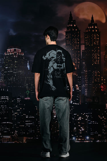 Bonkers Corner Batman Rage embroidered oversized T-shirt featuring a bold Batman graphic on soft fabric.