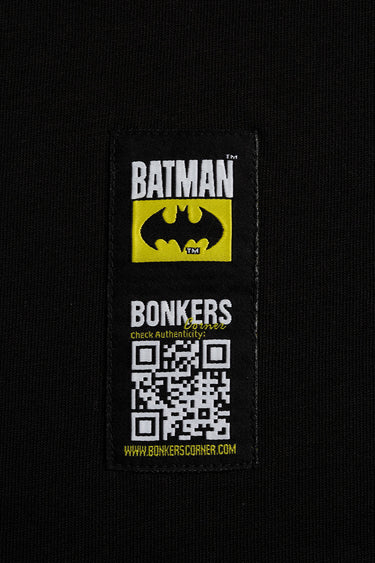 Bonkers Corner Batman Rage embroidered oversized T-shirt with bold Batman graphic and detailed embroidery, casual streetwear style.