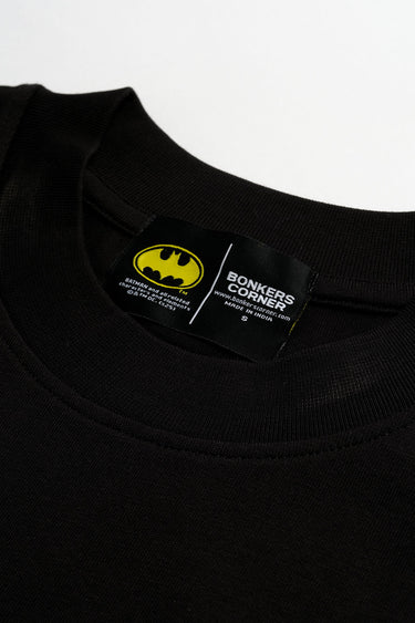 Bonkers Corner Batman Rage oversized embroidered T-shirt featuring bold Batman design and vibrant colors.