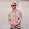 Beige limited edition hoodie by Bonkers Corner, featuring a comfortable fit and stylish design.
