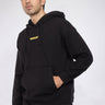 Black Bonkers Corner oversized heavyweight fleece hoodie with signature design, featuring a relaxed fit and cozy fabric.