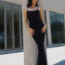 Black Bonkers Corner soft lounge maxi dress with relaxed fit and long sleeves, perfect for comfortable casual wear.