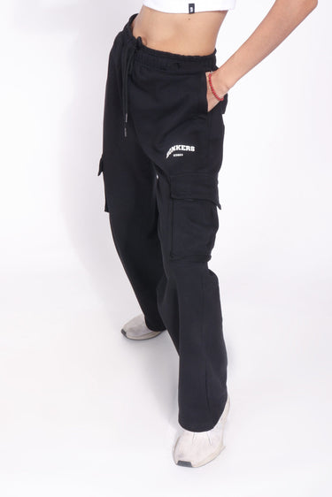 Black Bonkers Corner utility straight fit pant with multiple pockets, shown on a model, casual streetwear style.