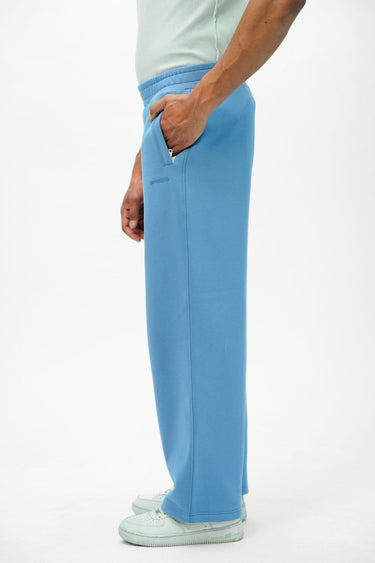 Blue Bonkers Corner everyday joggers displayed with a relaxed fit and drawstring waist on a plain background.