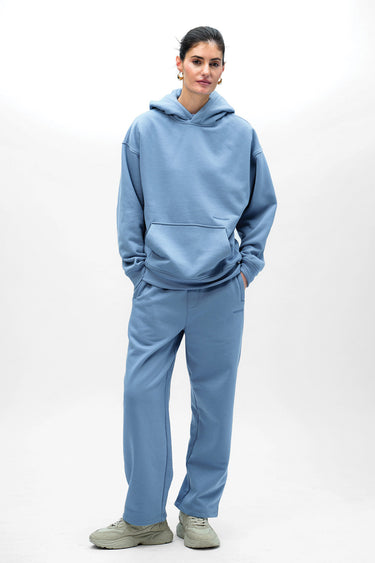Blue Bonkers Corner everyday joggers with elastic waistband and pockets, casual athletic pants for comfortable daily wear.