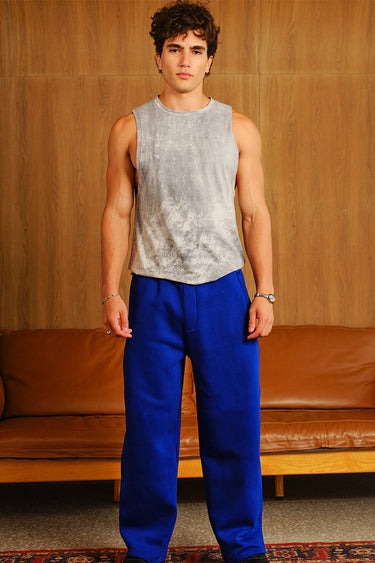Blue Bonkers Corner On The Go Joggers, lightweight athletic pants with a relaxed fit and elastic waistband.