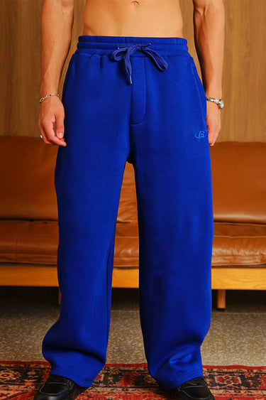 Light blue Bonkers Corner On The Go Joggers with elastic waistband and pockets, casual fitness and lounge pants for women.