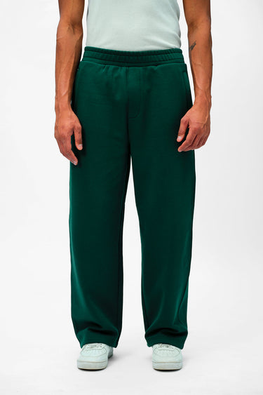 Bonkers Corner bottle green everyday joggers shown in a close-up view, highlighting the comfortable fit and soft fabric.