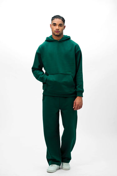 Bonkers Corner bottle green everyday joggers with elastic waistband and relaxed fit, suitable for casual wear.