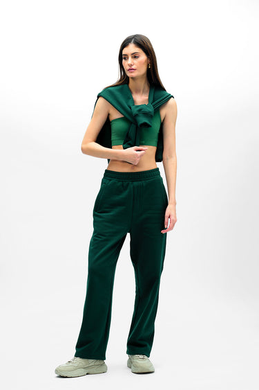 Bonkers Corner bottle green everyday joggers with elastic waistband and relaxed fit, made from soft, comfortable fabric.