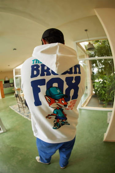 Brown Fox Hoodie by Bonkers Corner featuring a cozy design with a brown fox graphic on the front.