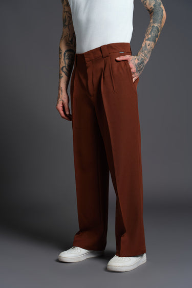 Brown Loose Fit Tailored Trouser - BonkersCorner